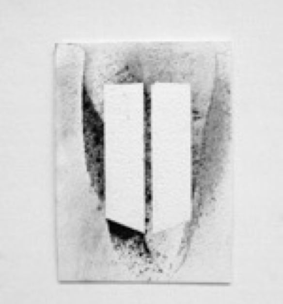 Long Shadow study ii 2012 Rome series in charcoal dust on Arches paper by Jane Boyd