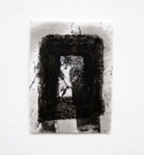 Inhabiting the Window study i 2012 charcoal dust on Arches paper by Jane Boyd