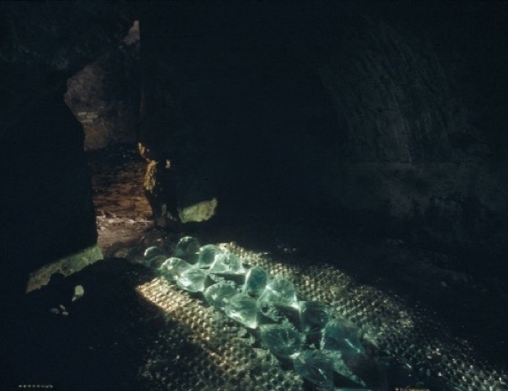 Jane Boyd,installation,artist,Gathering Worlds,det. ii,`1999, Tivoli,Italy 